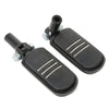 Harley Heritage Softail Fatboy Black Passenger Footpegs Mounts (2000-2006)