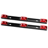 Truck Trailer Tail Lamp Stainless Red Rear Clearance ID Marker Lights