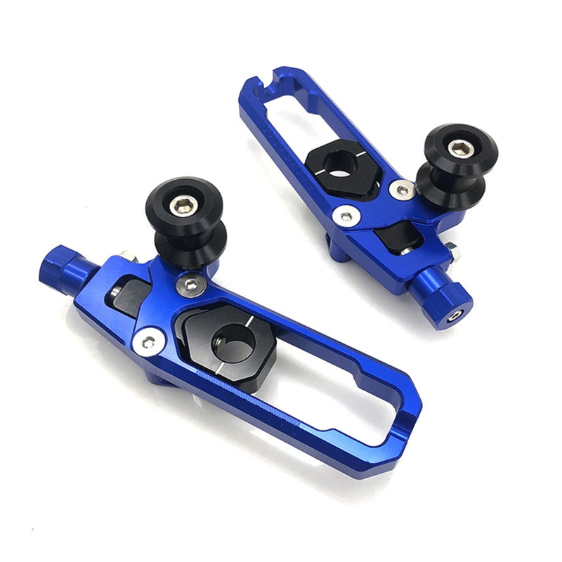YAMAHA XSR-155 (2019-2022) - Blue 2 x Sliders Chain Adjuster Spools