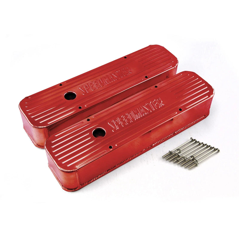 Chevy SBC 350 Red Anodized Tall Valve Covers