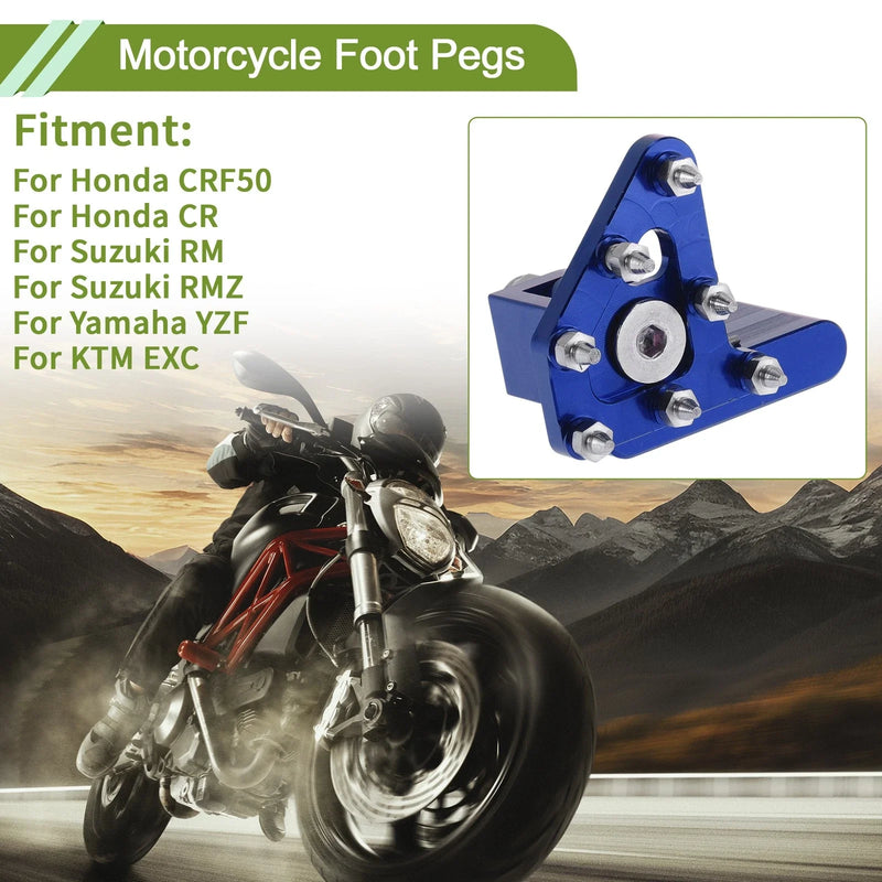 Honda CRF50 Blue Motorcycle Foot Pegs 1 Pc
