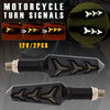 2 x Amber & White LED Motorcycle Turn Signal Indicators
