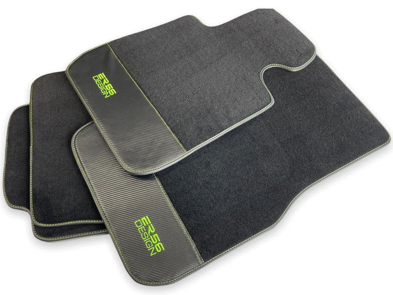 BMW 3 Series F30 F31 Carbon Fiber Leather Floor Mats (2012-2019)