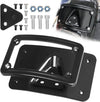 Harley Black Curved Laydown License Plate Mount Bracket