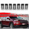 Jeep Cherokee 7X Chrome Black Honeycomb Mesh Grille Inserts (2014-2018)