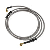 Motorcycle Silver Tone Oil Hose Line 250cm