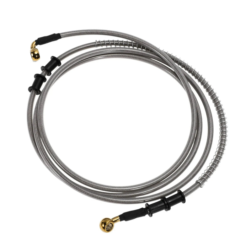 Motorcycle Silver Tone Oil Hose Line 250cm