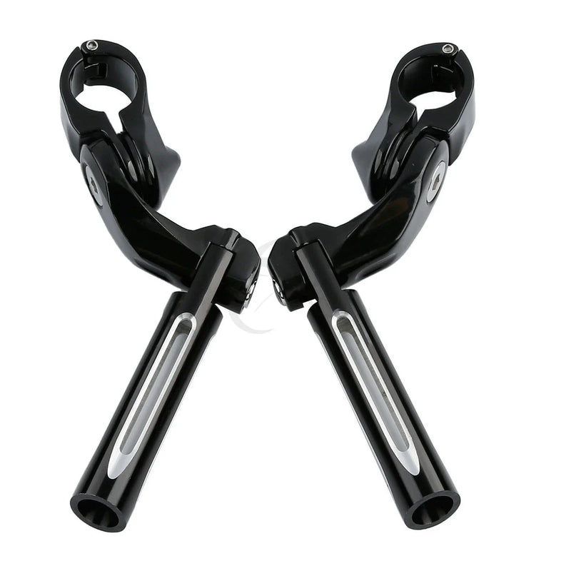 Harley 1 1/4" Adjustable Black Footrest Pegs