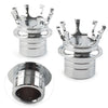 Harley Softail Sportster Road King Chrome Crown Front Axle Nut Covers
