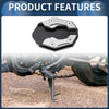 Motorcycle Side Stand Plate Pad / 1 Set / with Wrench Al Alloy Silver Tone