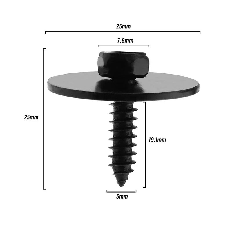 Mercedes Benz W203 W204 10 x Car Body Fender Metal Screws (2000-2015)
