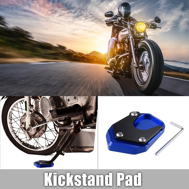 Honda CB125R Blue Set Aluminum Alloy Kickstand Plate Pad (2018–2021)