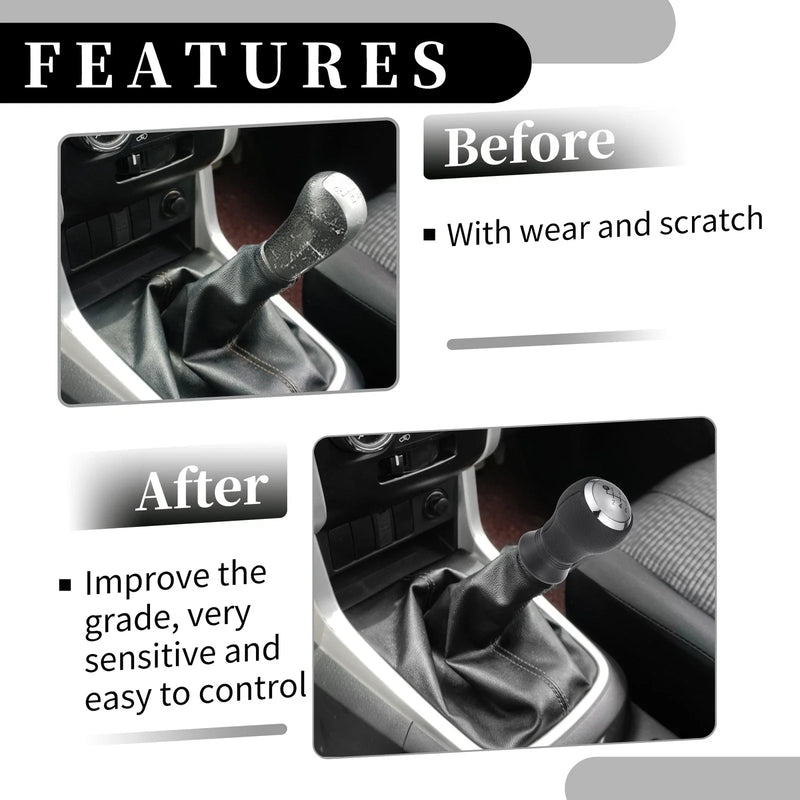 Toyota Yaris (2005-2010) Silver Tone 6 Speed Manual Gear Shift Knob