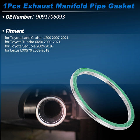 Toyota Land Cruiser J200 1 Pc Exhaust Pipe Gasket (2007–2021)