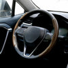 Car Non-Slip Wood Grain Look Steering Wheel Cover (37-38cm)