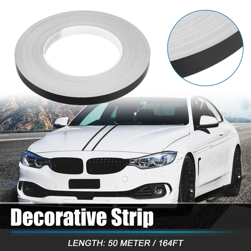 Car Motorcycle Decorative Strips 0.4" Width 164ft Waterproof Black