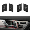 Mercedes-Benz W204 W212 4x Door Unlock Switch Button Trim Cover Matte Black (2007-2013)