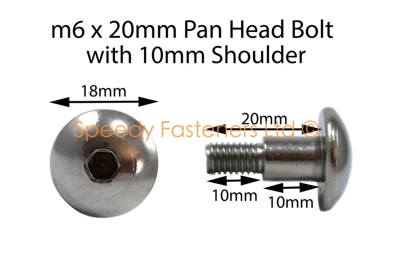 Suzuki GSX-R 2x Stainless Shoulder Bolts & Rubber Fairing Grommets