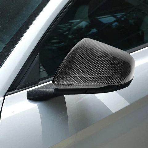Ford Mustang (2015-2023) with LED Signal 2 x Real Carbon Fiber Mirror Cover Caps