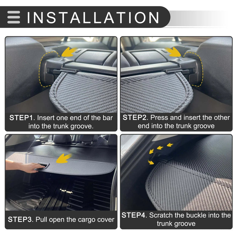 Jeep Compass (2007-2016) Gloss Black Retractable Cargo Cover