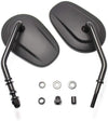 HARLEY DAVIDSON Black Motorcycle Oval Rear View Side Mirrors