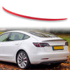 Tesla Model 3 Sedan (2017-2023) Red Multi-Coat Rear Boot Spoiler