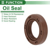 Oil Seal 20x32x7mm FKM Rubber High Pressure Brown 5 Pcs