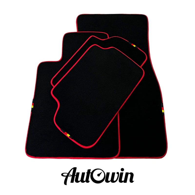 BMW 5 Series E28 Sedan with Red Trim Black Floor Mats (1981-1988)