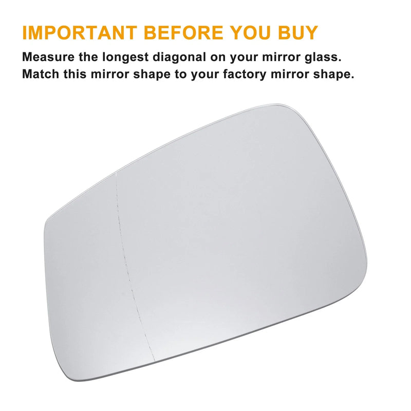 BMW 1 Series F20 F21 Mirror Left Side White Glass Back Heated