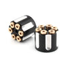 Harley Davidson Road King 2 x Black White Rear Seat Bolt Screws