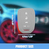 Honda Civic Accord CR-V HR-V Gray Smart Key Fob Cover Protector (2 x)