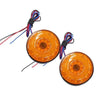 Car Motorcycle Trailer Amber Round Rear Tail Brake Stop Marker Lights