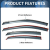Kia Forte Sedan Window Deflectors  Side Vent Visors (2019-2024)