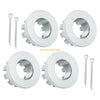 Set / 4 x Rear Axle Nuts w/ Pin / Honda TRX350 Rancher TE TM FE FM (2000–2006)