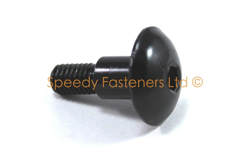 2 x Aluminio Negro carenado Tornillo m6 x 20mm + 10mm Hombro