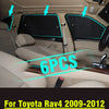 Toyota Rav4 Side Window Sunshade Black Silver 6pcs (2009–2012)
