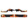 Kawasaki ZZR1400 Orange Extendable Brake Clutch Levers Grips Set (2006-2019)
