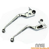 Harley Dyna Sportster Softail FLHR Chrome Billet 3 Slot Brake Clutch Levers