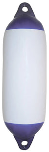 Heavy Duty Boat Fender Mooring White/Blue End PVC 580mm x 150mm