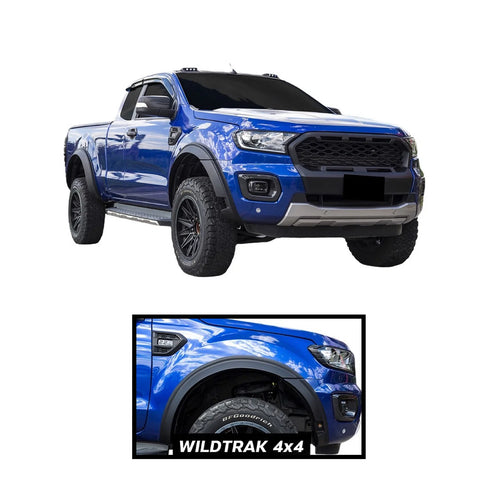 Ford Ranger T6 3.5" Tyre Coverage Matte Black Fender Flares (2018-2022)
