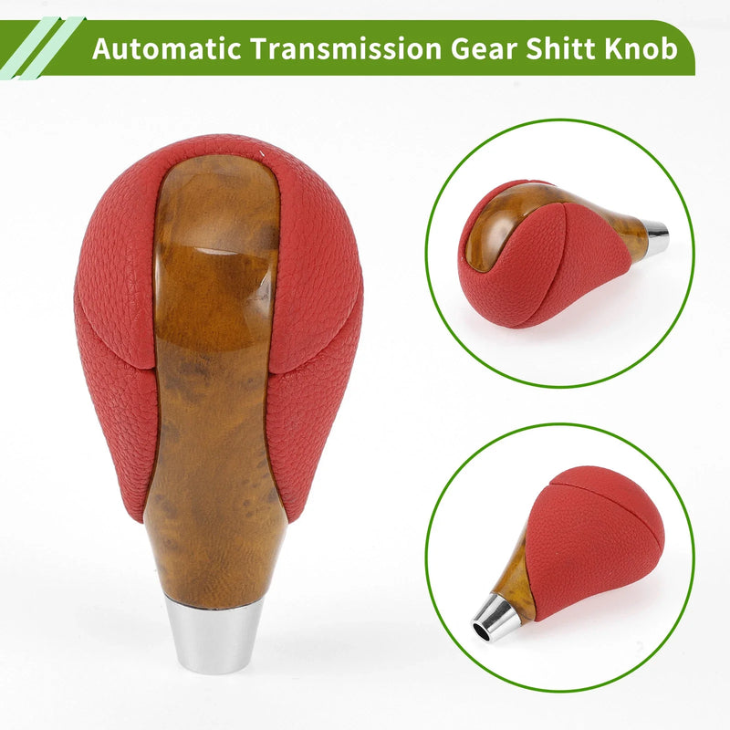 Lexus ES350 2007-2015 - Plastic Faux Leather Red Automatic Gear Shift Knob
