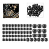 Harley Softail Standard FXST 63X Black Engine Topper Bolt Caps (2000-2006)