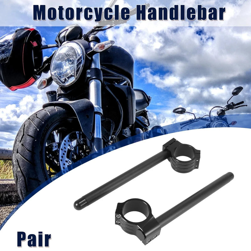Universal Black Pair / 52mm / Motorcycle Handlebar Clip Ons