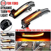 Ford Fusion LED Sequential Side Turn Signal Mirror Blinker Lights (2013–2020)