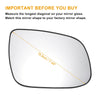 KIA Rio Right Side Heated White Mirror Glass (2010-2012)