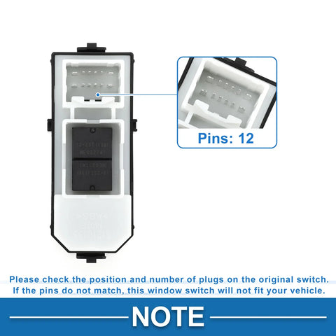 Toyota Prado Passenger Side Power Window Switch (2009-2023)