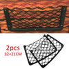 Car 2x Large Storage Net Plastic Phone Magazine Holders Elastic-Mesh Bag