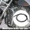 140cm 55.12in 10mm 28 Deg Motorcycle Braided Brake Clutch Oil Hoses Black