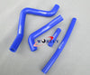 Kawasaki KX125 KX 125 Aluminum Radiator & Black Hoses (1999-2002)