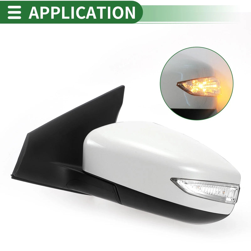 Nissan Sentra (2016-2019) Manual Folding White Left Side Door Mirror